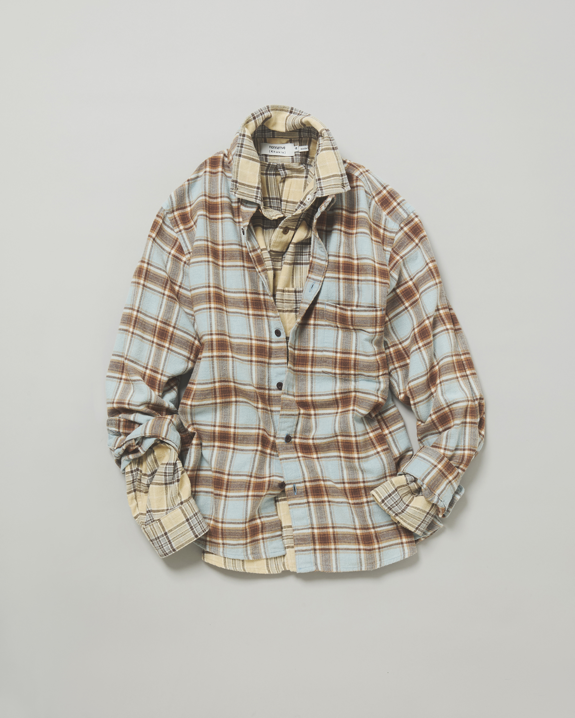 Khakis × nonnative DWELLER B.D. SHIRT COTTON FLANNEL TARTAN CHECK