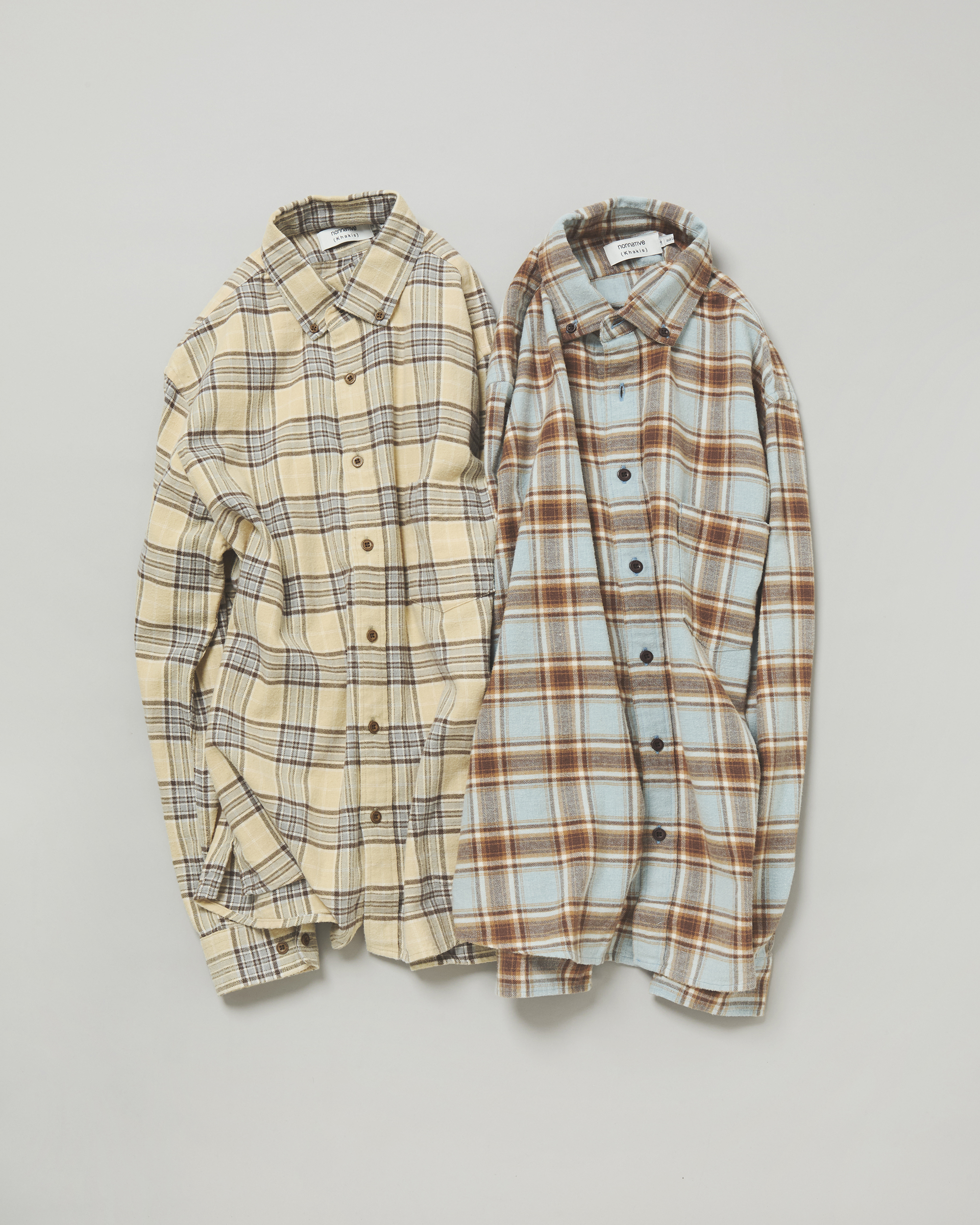 Khakis × nonnative DWELLER B.D. SHIRT COTTON FLANNEL TARTAN CHECK