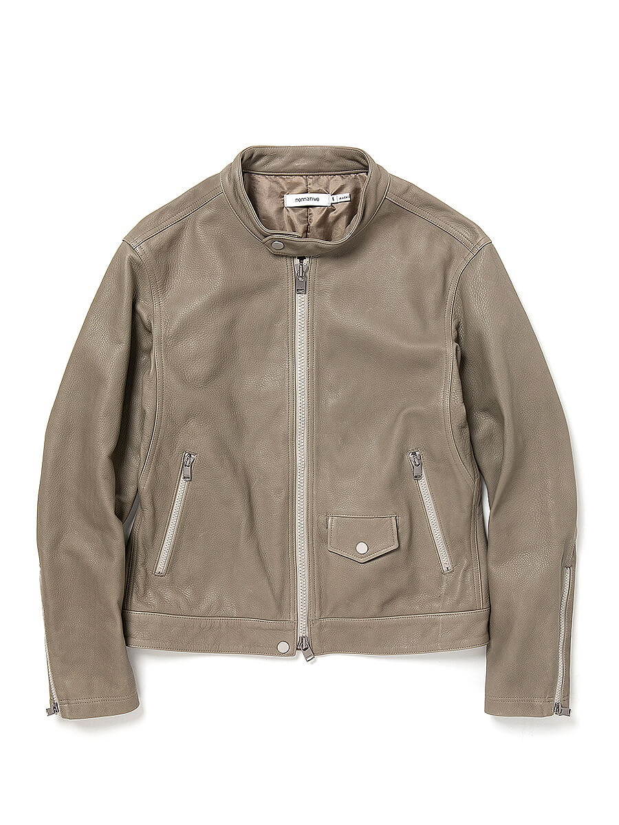 nonnative RIDER BLOUSON COW LEATHER ベージュ-