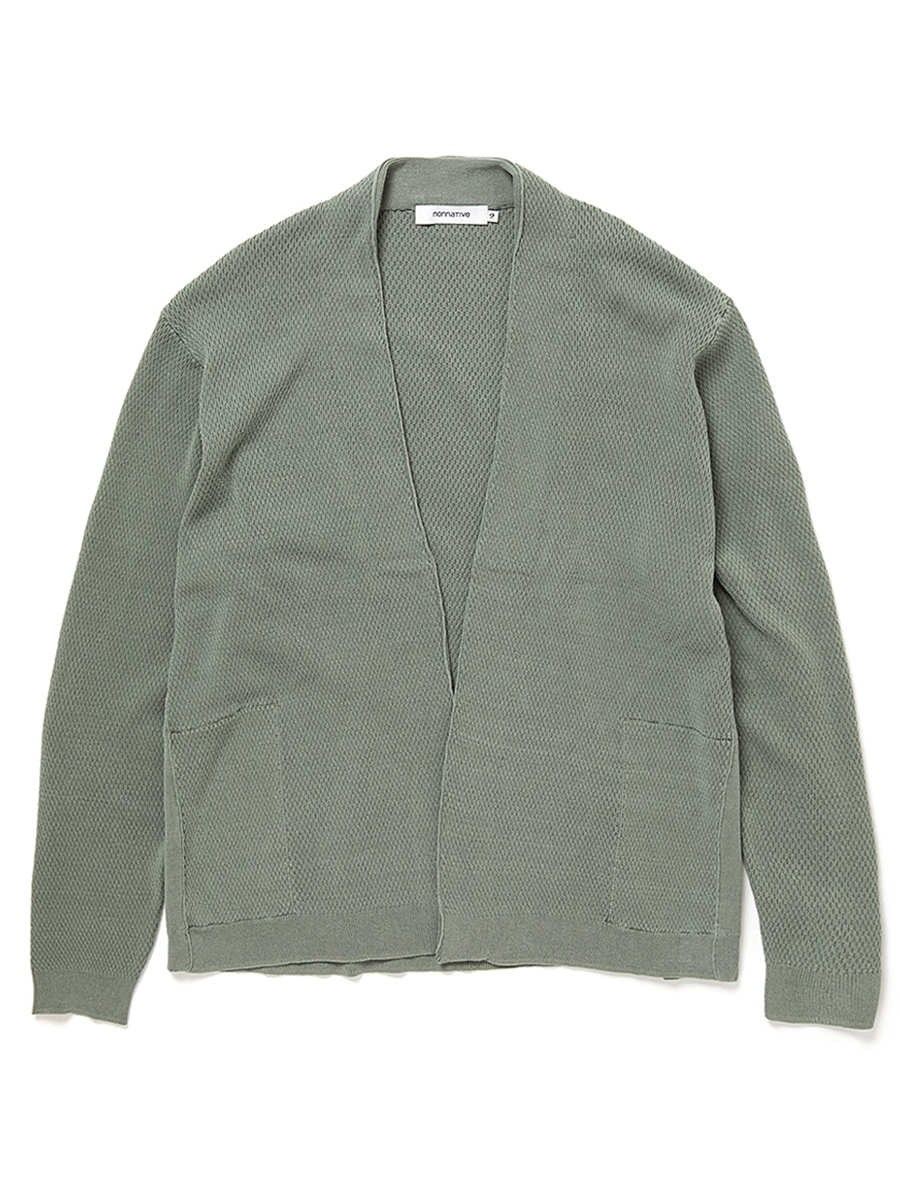 最新高機能素材nonnative TROOPER CARDIGAN ノーカラー フリース